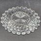 Fostoria American Clear Oval Plate 8" x 6.5" Cubist Design Pressed Glass Vintage