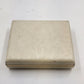 Jewelry Box Earring Organizer Cream Fabric Blue Velvet Lined Mirror 3.75"