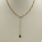 Jessica Simpson Chunky Black Faceted Square & Round in Gold Tone Chain Necklace