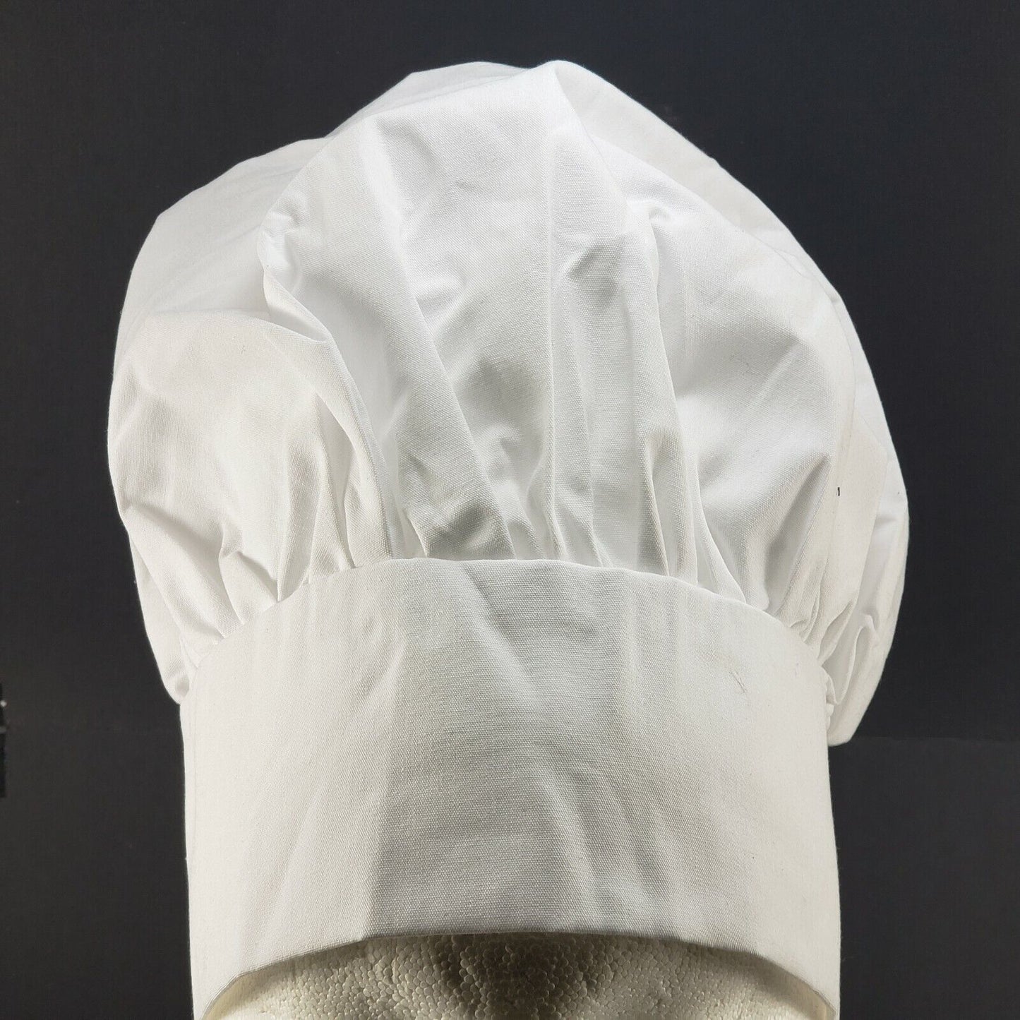 Fame Fabrics C20 White Chef Hat 10 Inch Hook Loop Closure 81118