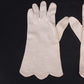 Women's White Formal Dress Gloves Eyelet Scalloped Cuffs Tea Length Vintage