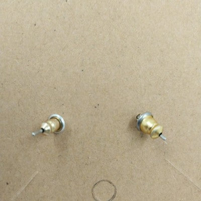 Set of Two Pair Large Gold Tone Pierced Earrings Chunky Hoop & Teardrop Shaped