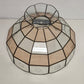 Tiffany Style Swag Lamp Shade Stained Slag Glass Multifaceted Leaded 15.5" Vtg