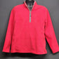 Old Navy Red Polyester Half Zip Pullover XL Classic Fit Polyester Vintage Style