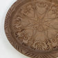 Hartstone Shortbread Cookie Mold Hearts Tulips Brown Round Stoneware 10" USA