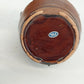 Japanese Brown Rickshaw Decanter Saki Shot Stopper Ceramic Hand Painted Barware