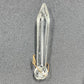 4 Rock Icicle Spear Crystal Faceted Glass Chandelier Prisms 2.9" Wire Connector