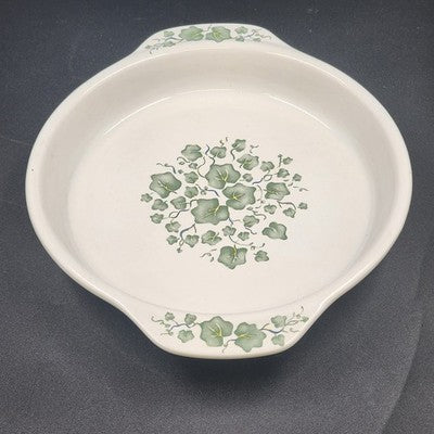 Corelle Coordinates Callaway Ivy 9" Deep Pie Plate Stoneware w/ Handles