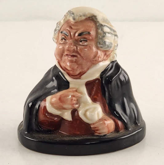 Buz Fuz Royal Doulton Figurine Tony Weller Miniature Bust Pickwick Dickens 2.5"
