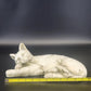Cast Stone Curled Cat Statue Garden Gate Designs Heavy Concrete Sculpture Decor