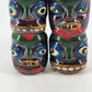 Totem Pole Indigenous Salt & Pepper Shaker Set Brown Lustreware Ceramic Japan 3"