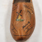 Hand Painted Single Dutch Wooden Clog Shoe Klomp Marked Holland Windmill Varnish