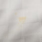 White Rectangle Tablecloth with Windowpane Checkered Striped Pattern 82" x 62"