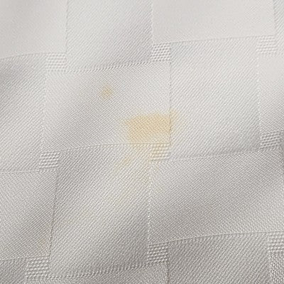White Rectangle Tablecloth with Windowpane Checkered Striped Pattern 82" x 62"