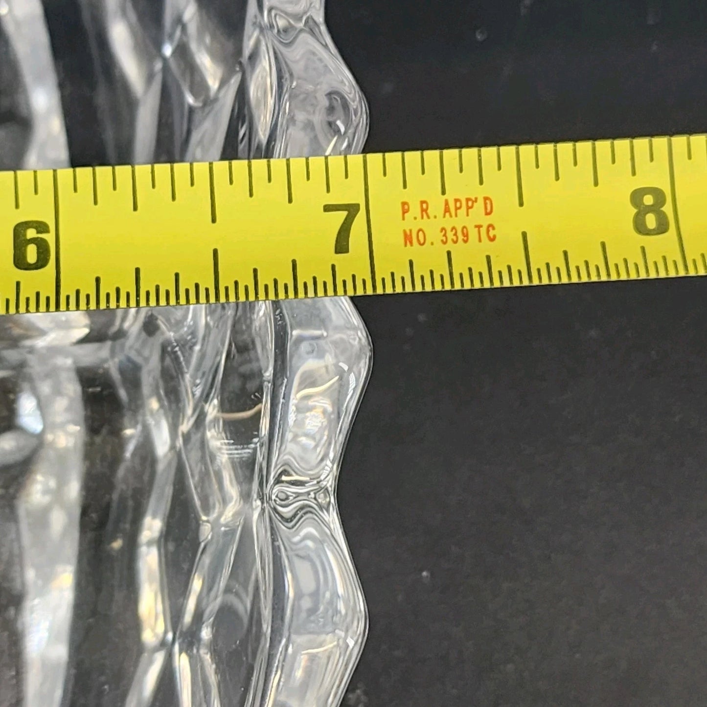 Fostoria American Oval Relish Dish Clear Glass 3-Part Cube Pattern 10.5" Vintage