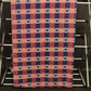 Red White and Blue Linen Table Runner 96 x 20 inches Vintage July 4th Themed