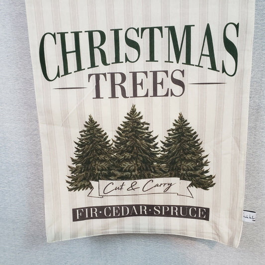 Nicole Miller Christmas Trees Cut & Carry Table Runner 16" x 90" Printed Cotton