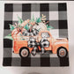 Lot of 4 Fall Pillow Shams Pumpkin Harvest Buffalo Plaid Orange Throw Covers