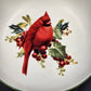 Lenox Winter Greetings Round Vegetable Bowl 9" Cardinal Holly Gold Trim with Box