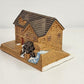Grist Mill Christmas Village Bisque Ceramic Illuminated 8" Homemade Vintage