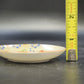 Japan Porcelain Demitasse Saucers Hand Painted Floral Orange Trim 3.25" 3pc Vtg