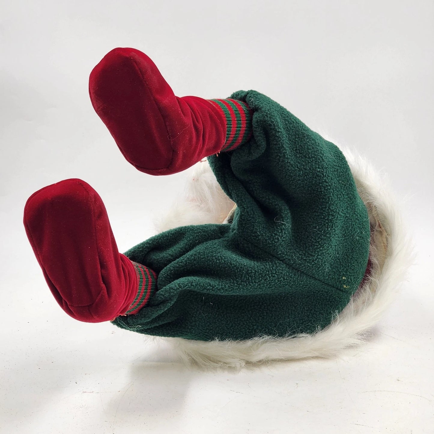 Santa Shelf Sitter Figurine with Puppy on his Shoulder Vest & Coat w Sweatpants