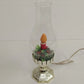 Vintage ACLA bubbling electric Christmas hurricane lamp with holly accents