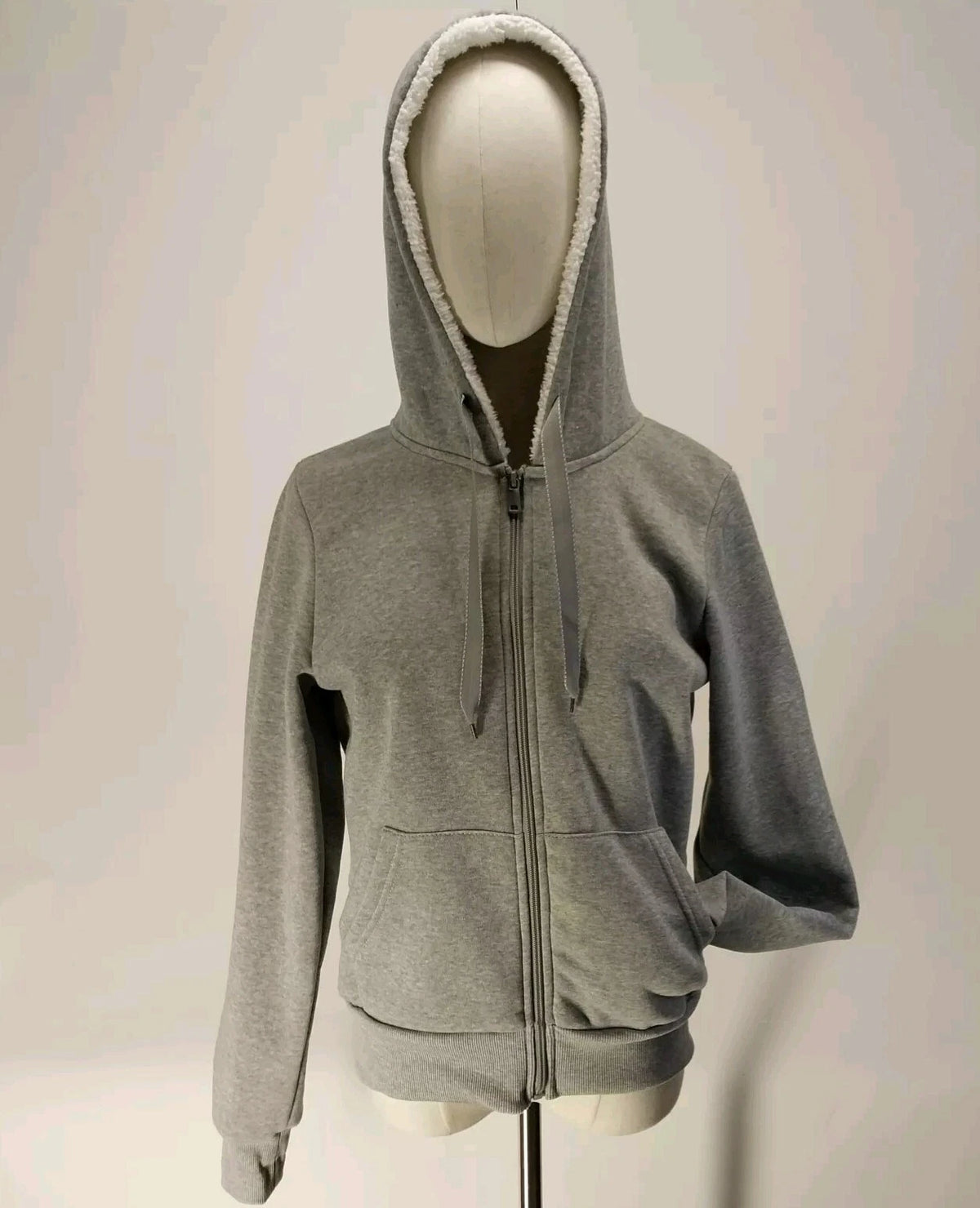 AQ Sport gray hooded zip jacket with kangaroo pockets
