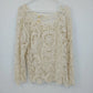 Adiva women's cream crochet lace boho top