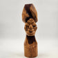African hand carved wooden woman bust sculpture vintage