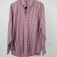 Alan Flusser men's multicolor plaid button-up shirt in medium size