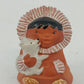 Alaska Cabin Crafts clay figurine with seal