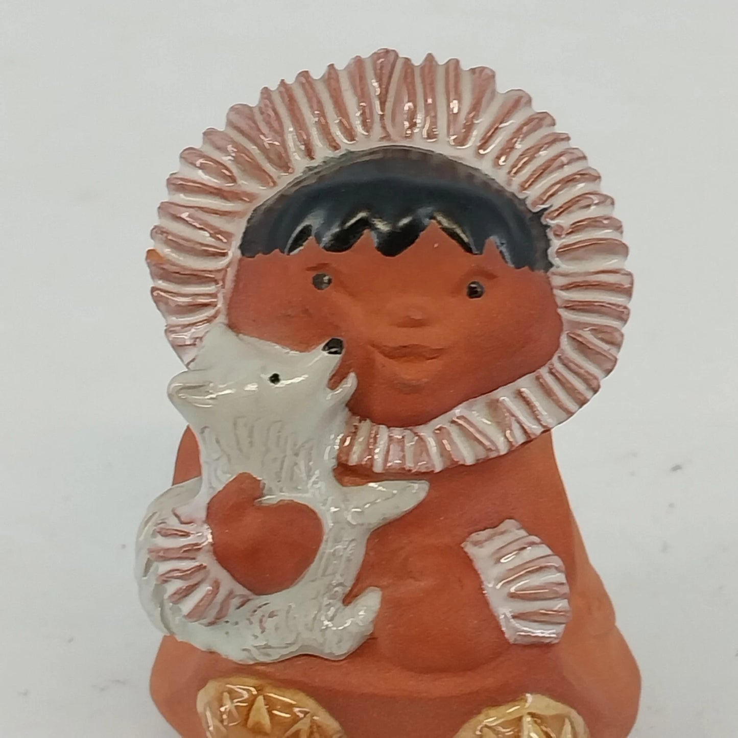 Alaska Cabin Crafts clay figurine with seal