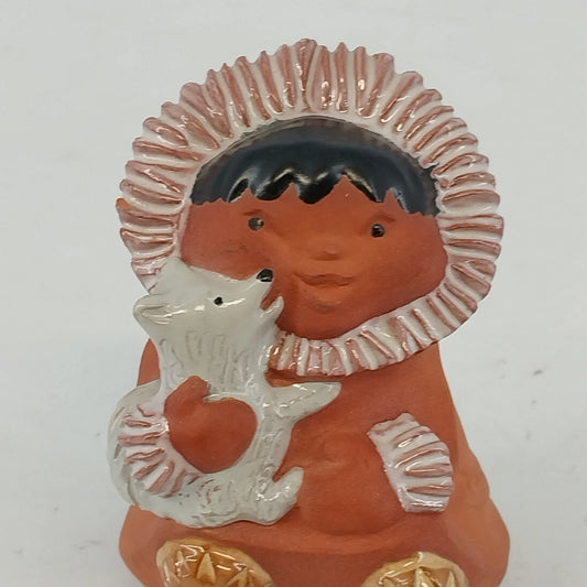 Alaska Cabin Crafts clay figurine with seal