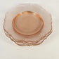 Set of pink American Sweetheart depression glass bread plates