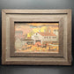 Amish Life Working Farm framed print with pumpkin harvest and buggy