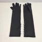 black Amscan 20 inch opera length gloves with rhinestone wrist buttons formal wear