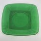 Vintage Anchor Hocking Charm forest green square glass luncheon plate
