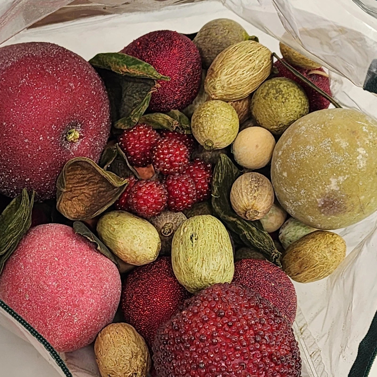 Artificial fruits and nuts craft lot decor