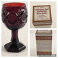 Avon Cape Cod ruby red glass tea light candle holder with box
