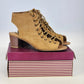 Bamboo LEROY-06 lace up open toe booties