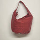 Red Bijoux Terner PVC tote bag with shoulder straps and zipper pocket