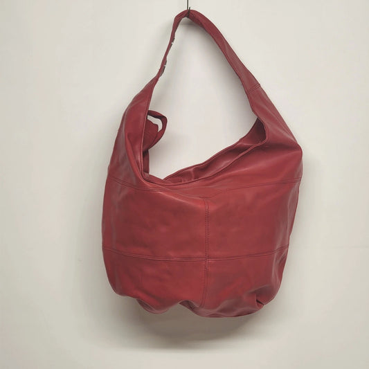 Red Bijoux Terner PVC tote bag with shoulder straps and zipper pocket