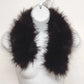 black shaggy faux fur collar 26 inch scarf