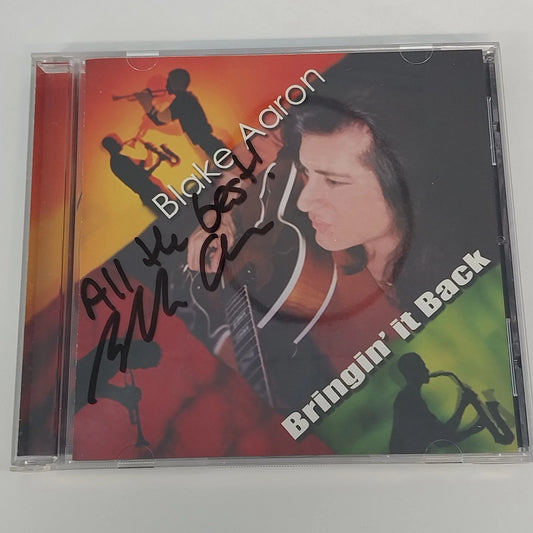 Blake Aaron Bringin' It Back signed smooth jazz CD