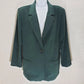 Briggs women's soft green button up blazer jacket with shoulder pads