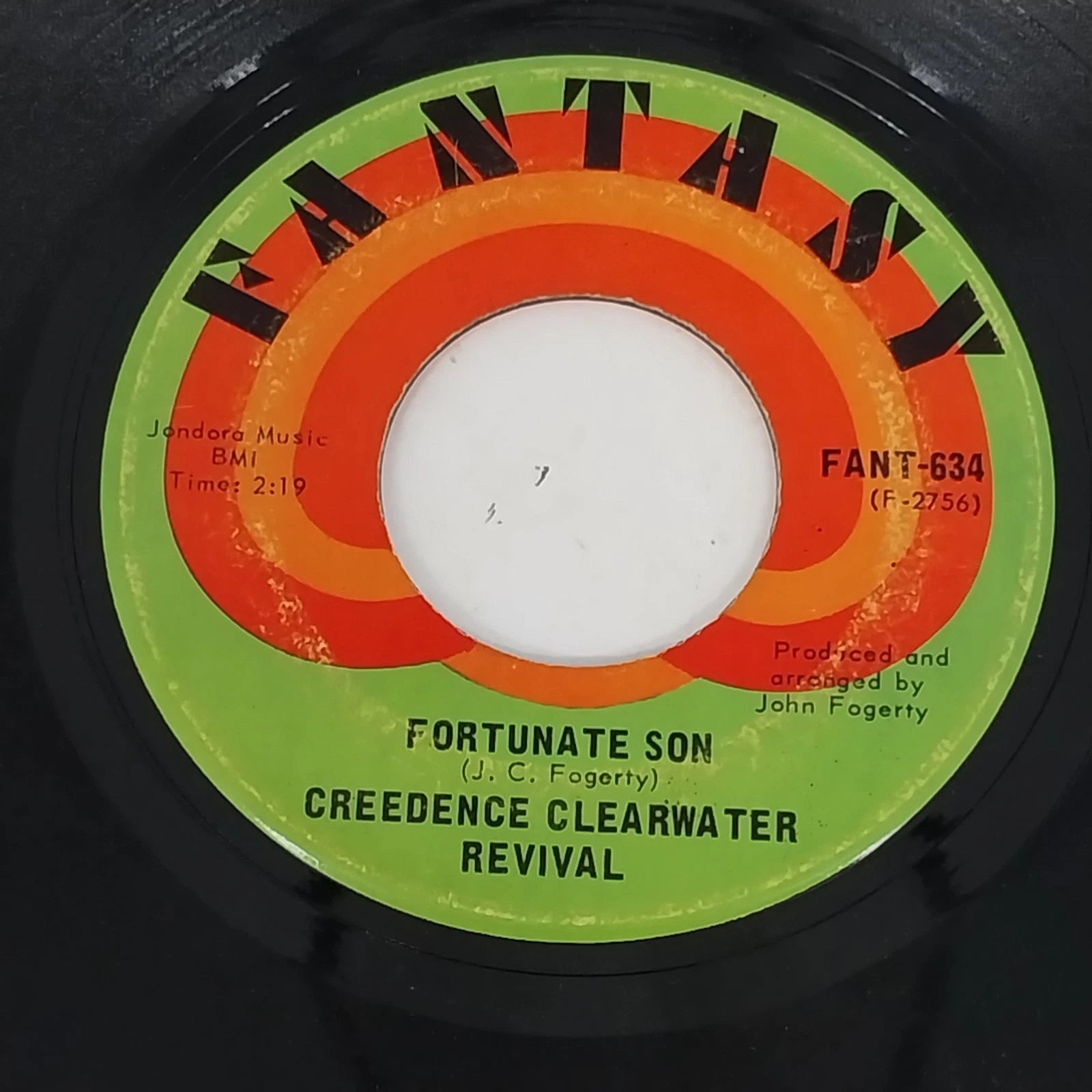 Creedence Clearwater Revival Fortunate Son 45 RPM vinyl record