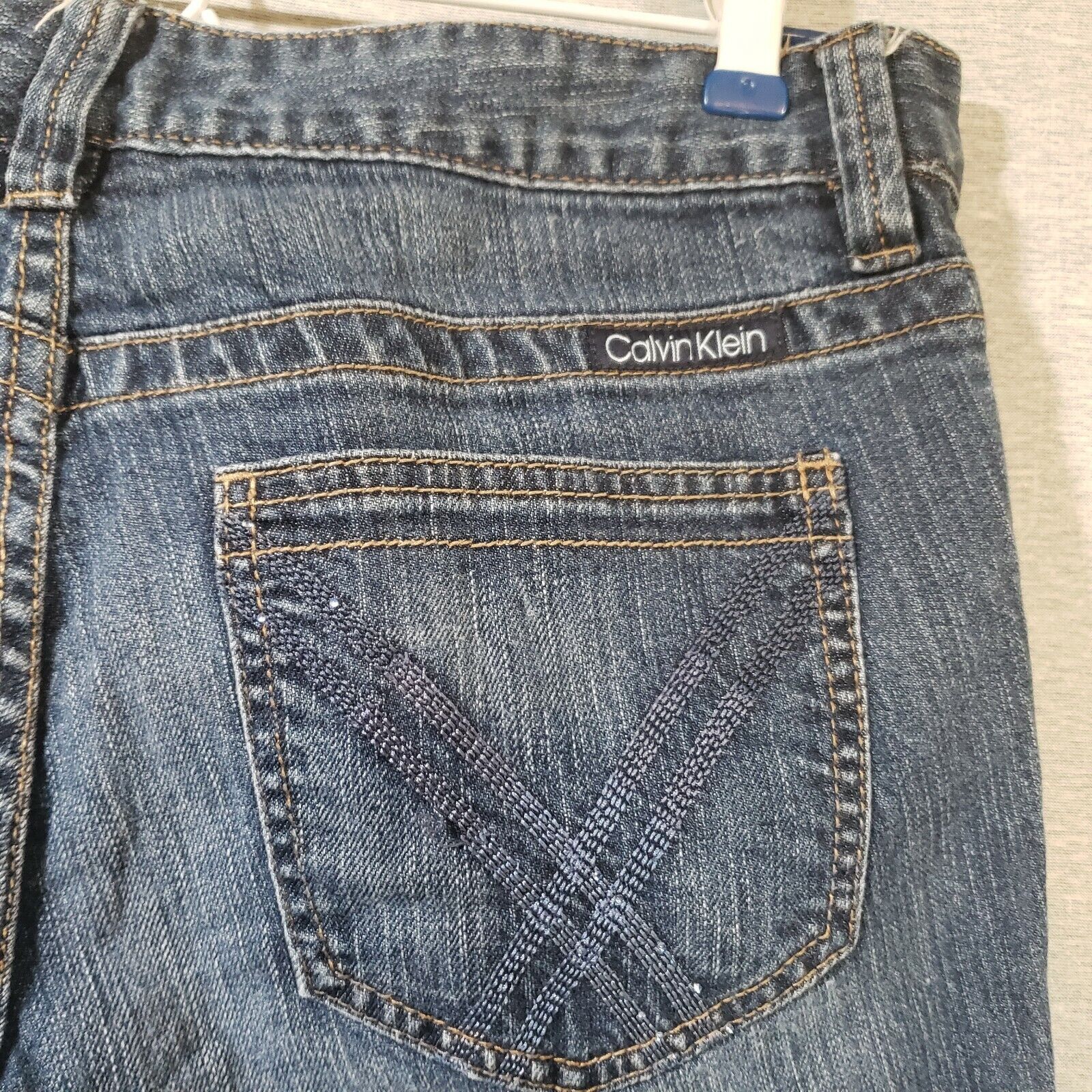Calvin Klein dark wash lean boot denim jeans size 30