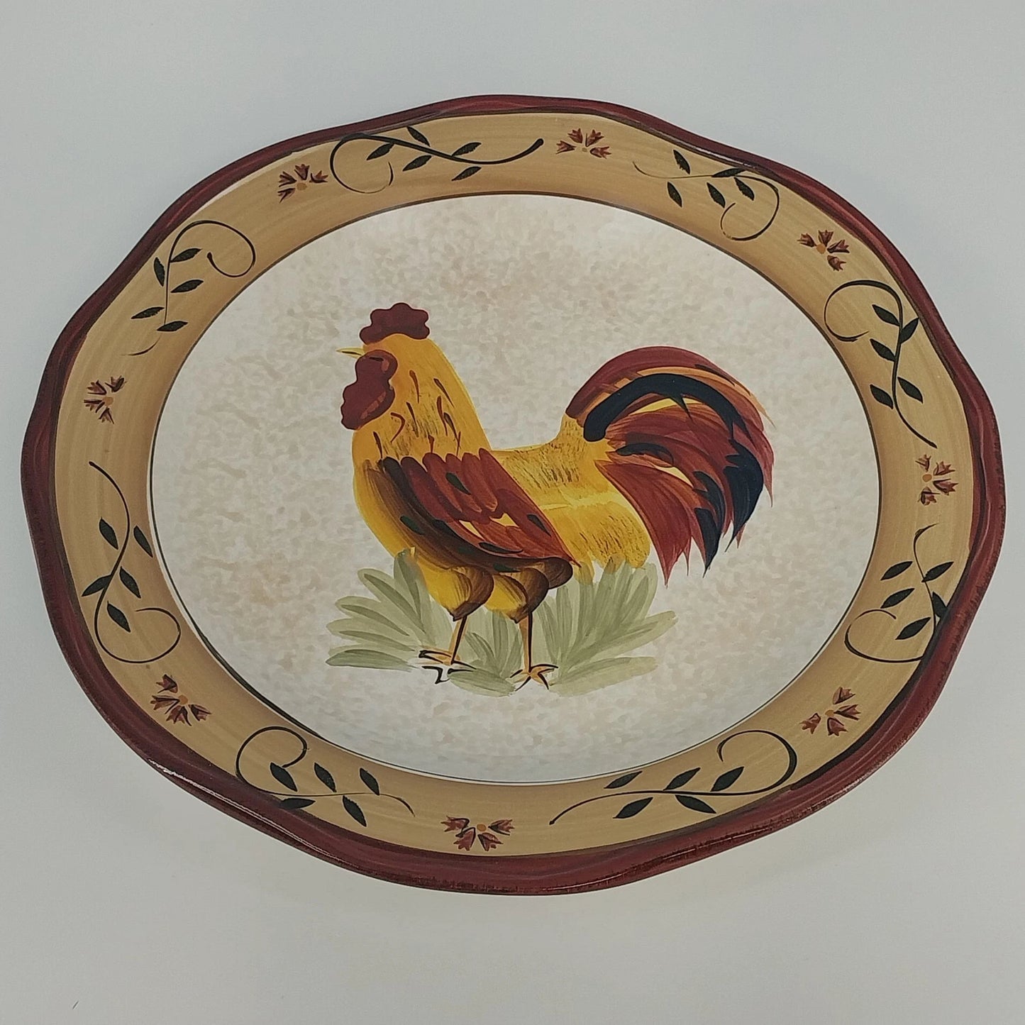Canterbury Potteries Morning Sunrise rooster dinner plate