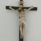 Catholic wooden wall crucifix with resin Jesus Christ figure